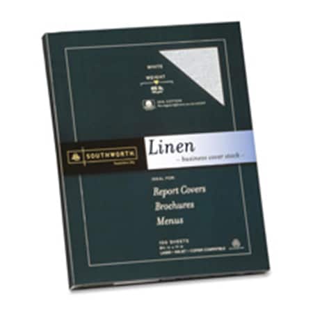 Southworth Co Fine Linen Paper- 65lb- Acid-free-Lignin- White SOUZ550CK
